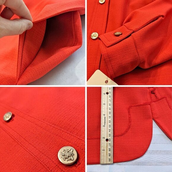 NWT Mint Vtg 1976 HERBERT LEVY SPORT Plus Size Tomato Red 2pc Leisure Suit Sz 3X - Picture 4 of 8